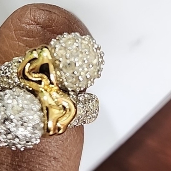 Ivana Trump  Gold & Silver Twist Ring Size 7 Fashion Jewelry - Picture 5 of 6